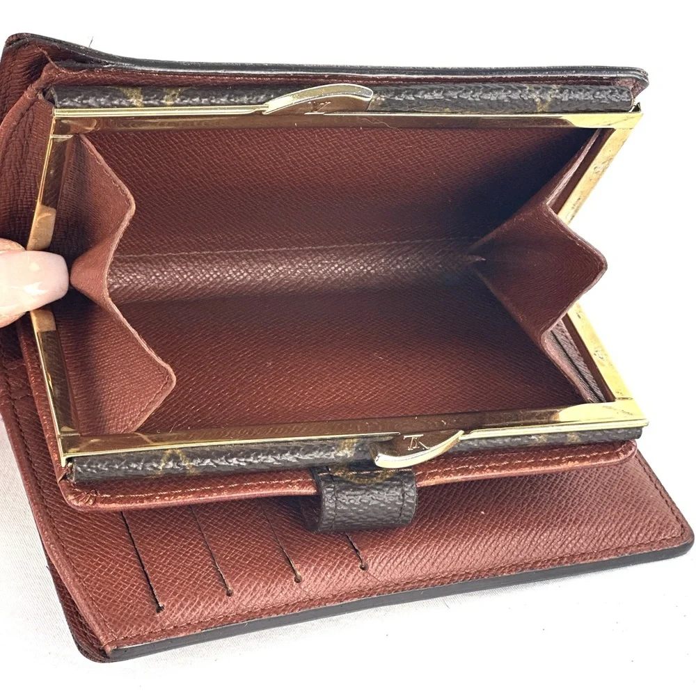 ❌SOLD❌Louis Vuitton Monogram Portefeuille Viennois kiss lock French Purse Wallet - Picture 8 of 12